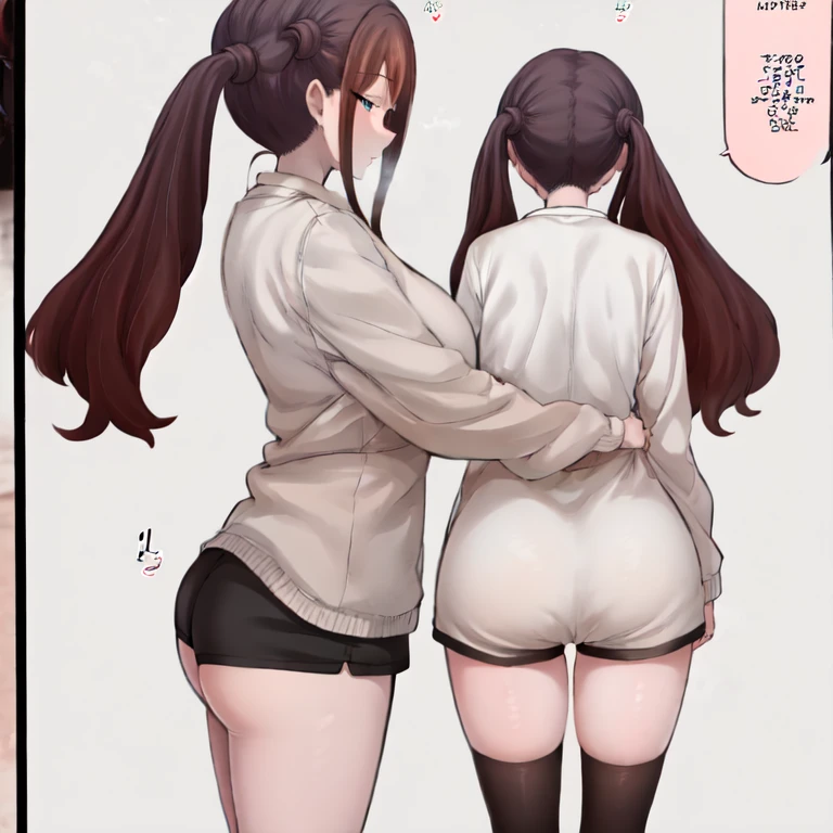 Highest quality、masterpiece、break、High resolution、One Girl、Droopy eyes、Wear a collar with a lead、((Full nudity))、Dark navy hair、Twin tails、Droopy eyes、Saggy breasts、Kneeling、On all fours、look back、Shooting from behind、I can see your beautiful asshole、Troubled expression、Drooling from the mouth、Sweat、Cumshot、Sperm splattering