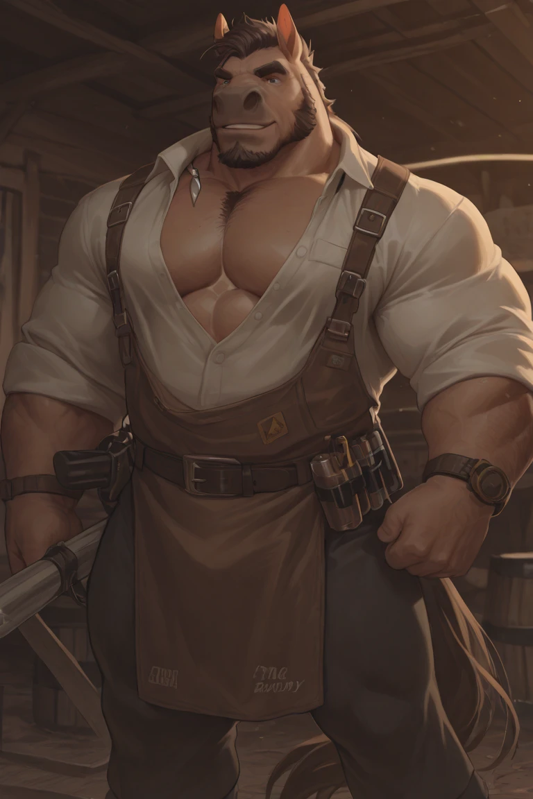 Big Rhinoceros Bara furry anthropomorphic muscular