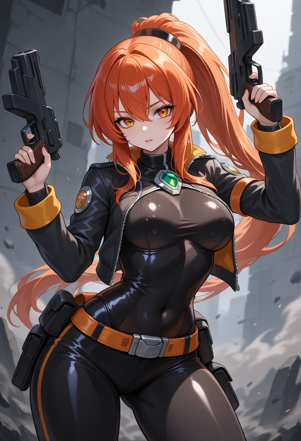 nstagram star Xiaorou SeeU, dressed in cosplay as a Voltron Lion pilot, she is posing with a weapon drawn and acting adorableadorable, no nudity, safe for work, show all of her, full body shot, head to toe, highest detail, masterpiece, extreme quality, avoid bad anatomy, avoid limbs vanishing or splitting