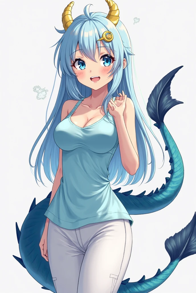 1girll, Lamia, scutes, Delicate white shirt, full bodyesbian, Original Character, volumettic light, Best shadow, shallowdepthoffield, Stunning beautiful girl, Petite,flatchest, Delicate, effeminate,coquetry,Sell moe,Lori huge breasts cleavage,beautiful attractive face,soaking wet,adolable,Black color hair,Long hair,dishiveredhair,Ray traching,outstanding,Color color,panic-stricken,Snake-like eyes,Blue eyes,love heart,oestrus,Lie down,Single horsetail