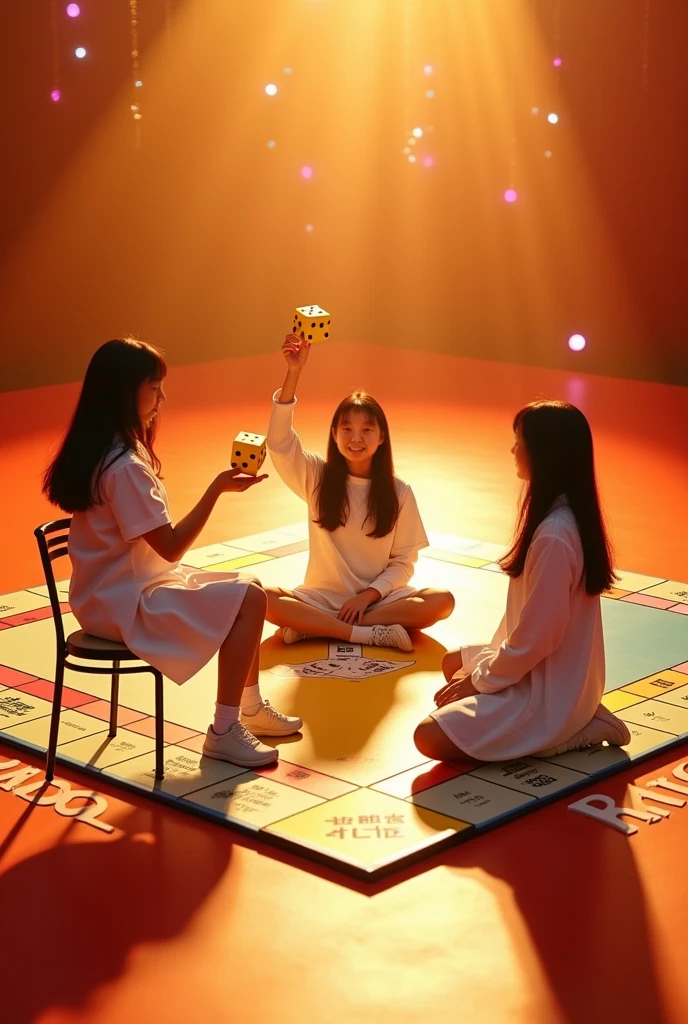 Several girls sat in chairs in the room,There are balloons and balloons, people enjoying the show, 🤬 🤮 💕 🎀, Gamine, ???, audience in the background, 8K 50mm ISO 10, Lady, 2 0 2 0 fashion, live, 😭 🤮 💕 🎀, 8K)), Uptrend ,, Children, Realphotos, Concert, Girl