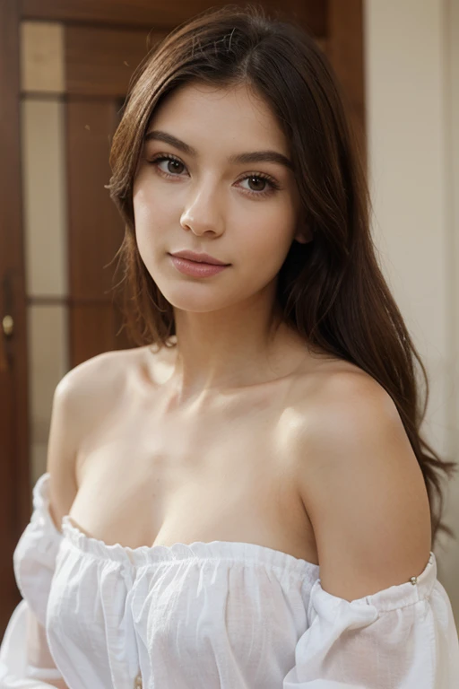 ((Highest quality, 8k, masterpiece: 1.3)), sharp: 1.2, Perfect Body Beauty: 1.6, ((Layered Hairstyles, Big Breasts: 2.0)), (white and long legs: 2.0), (white lace dress: 2.0, Off-the-shoulder dress: 2.0, A dress that exposes the breasts: 2.0), ((long hair: 2.0)), ((necklace)), Earrings, ring, Bracelet, Hair Accessories, ((Beautiful young teenager woman)), ((Straight nose)), (Eyeliner), Armpit Hair, Bristles, ((White and beautiful skin)), Wavy Hair, Beautiful attention to detail, Super detailed, Highly detailed face and skin texture, fine grain, double eyelid, Black Hair, Big Ass, Lower Body, Thighs, (((Skinny))), Wet and shiny lips, smile, Get a grip on your body, ((Anatomically correct human body)), ((Crisp body shape)), Ribs, clavicle, Protruding skeleton, A face without nasolabial folds, Shyness, Thin eyebrows, Big eyes, (shoot from side: 1.0), (Narrow shoulders: 2.0), (Smile: 1.0), (One arm raised: 1.0)
