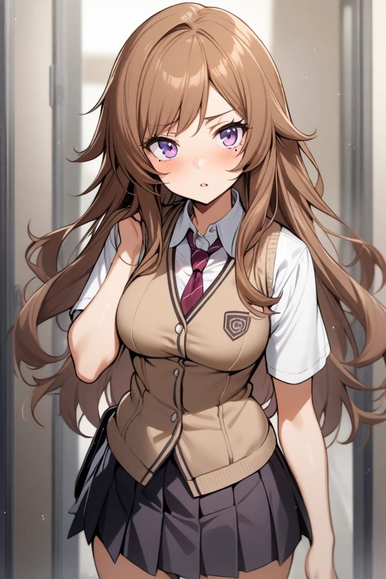 hiyorinatsuno, <lora:hiyori natsuno manga-lora-nochekaiser:1>,
hiyori natsuno, long hair, bangs, brown hair, ribbon, (brown eyes:1.5), hair ribbon, ponytail, red ribbon,
BREAK skirt, shirt, thighhighs, bow, school uniform, jacket, white shirt, neck ribbon, blue jacket,
BREAK indoors, classroom,
BREAK looking at viewer, (cowboy shot:1.5),
BREAK <lyco:GoodHands-beta2:1>, (masterpiece:1.2), best quality, high resolution, unity 8k wallpaper, (illustration:0.8), (beautiful detailed eyes:1.6), extremely detailed face, perfect lighting, extremely detailed CG, (perfect hands, perfect anatomy),