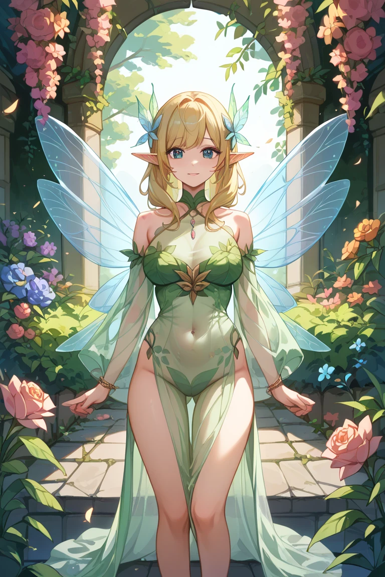 (Full body photo:1.5), Princess Zelda/Mystic Fairy, (Big breasts:1.5), She has fairy wings, (extremely beautiful/transparent:1.5), Wearing clothes, (made of green leaves:1.5), (wearing wreath of flowers on her head:1.5), (Looking at the viewer/smiling:1.3), She is inside a wooden house with a fireplace with fireworks:1.5, She has, (short red hair:1.3), (dark green eyes:1.3), her costume is, (extremely tight/extremely transparent:1.5), She is, (doing sexy standing poses: 1.2), Mortal Kombat, anime, 16k, UHD, masterpiece, best quality, textured skin, award winning, high details, highres, anatomically correct, masterpiece, best quality, textured skin, award winning, high details, highres, anatomically correct