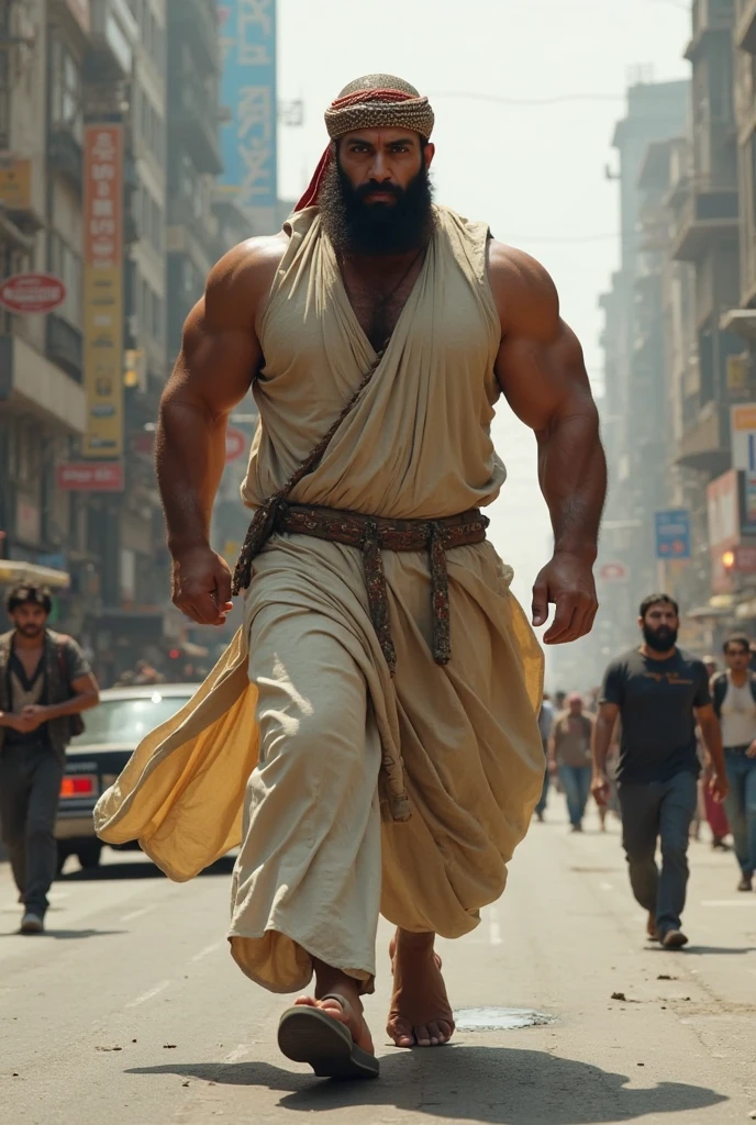 Hanuman ji walking on road