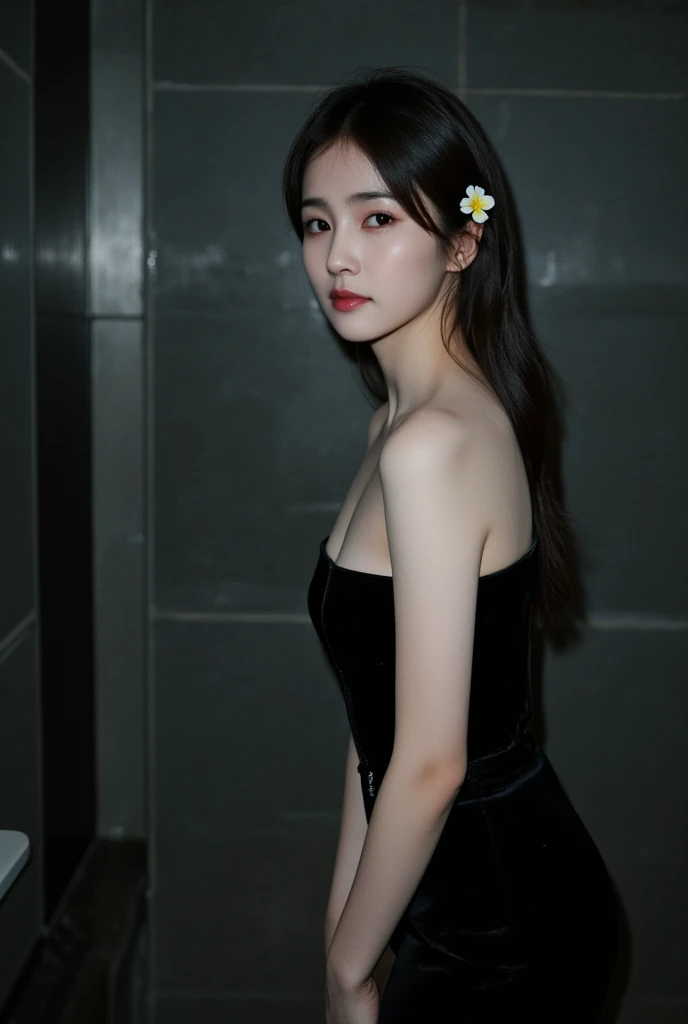 nsfw, upper body , slim pale 1girl <lora:Monairin:1>,solo, bang, floating hair, sport bikini, choker, ( leg spread:0.3), spin:0.7,dance, at aquarium,outdoor, close up, look at viewer, veiw from below <lora:exposure_control_v10:0.2> <lora:short_torso_long_legs_v1.0:2>