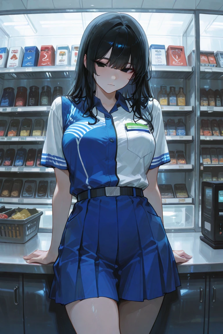 Looking at the audience, whole body,
1 girl, Japanese, high convenience store 混雑した店内、The cashier's expression is surprised、girl, (Long Hair:1.5), Let your hair flutter, (Half Up, Half Updo), bangs, Hair between the eyes, Huge breasts, No bra、Pink nipples、
Beautiful Hair, Beautiful Face, Fine and beautiful eyes, Beautiful clavicle, Beautiful body, Beautiful breasts, Beautiful thighs, Beautiful legs, Beautiful fingers, Beautiful breasts,
(Beautiful views), , convenience store, Grey plaid pleated skirt, Blue checked bow tie)), White panties,
(squat, , Lift up the skirt, Grab the hem of your skirt, please put your hand on your chest, Place your hands between your legs),
blush, ,Men with erections around