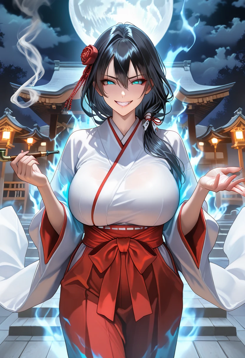 Erotic Anime Illustration、Anime painting、highest quality、Sex Appeal、smile、Zuikaku、A plump high school girl dancing on the outdoor stage at a school festival、Perfect proportions、Spread your legs、Very large breasts、Fatty legs、Clear eyes、Sweaty、Cowboy Shot
