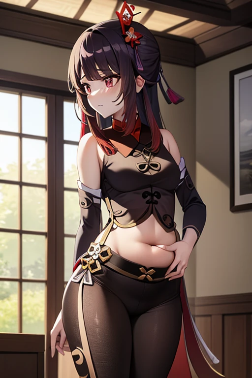 (masterpiece, best quality, detailed), 1girl, solo, hairband ,black hair, sidelocks, bangs, long hair, short hair with long locks, (red eyes:1.2), breasts, large breasts, pikkyyor,
bangle, black nails, blue dress, bracelet, brooch, clothing cutout, detached sleeves, dress, earrings, feather hair ornament, feathers, jewelry, midriff, BREAK indoors, bed, BREAK looking at viewer, (cowboy shot:1.5),standing, leaning forward, arms behind back, BREAK (masterpiece:1.2), best quality, high resolution, unity 8k wallpaper, (illustration:0.8), (beautiful detailed eyes:1.6), extremely detailed face, perfect lighting, extremely detailed CG, (perfect hands, perfect anatomy),