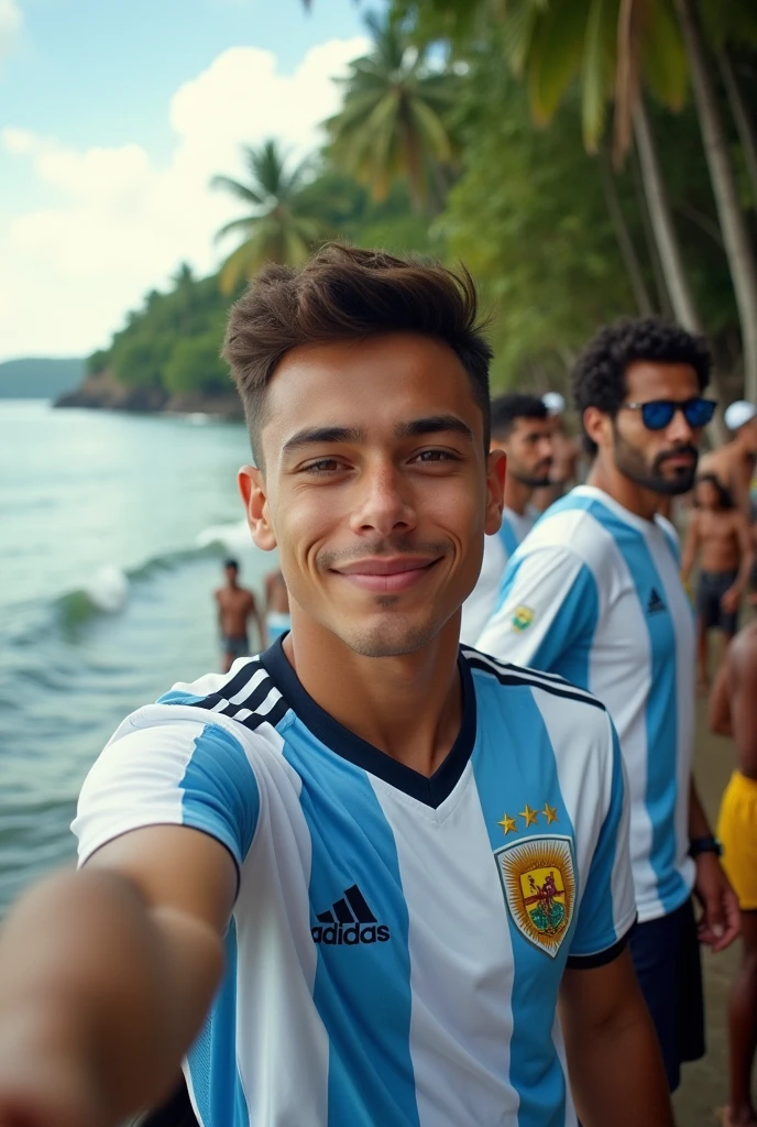 there is a man and a boy standing on the beach, caio santos, diego fazio, thiago lehmann, lucas graziano, edon guraziu, edu souza, by Fernando Gerassi, david rios ferreira, by Caro Niederer, by Samuel Silva, Le Long, by Jacob Steinhardt, daniel mirante, in sao paulo