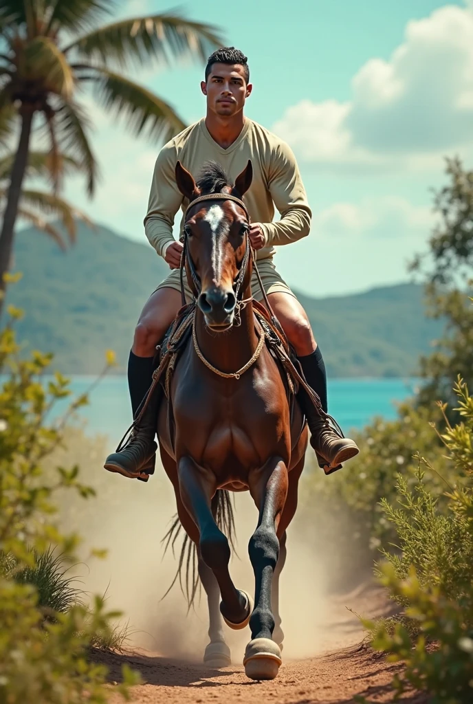 cinematic film still of <lora:Film Stock Footage Style:1>
Medium shot of a shirtless man riding a horse on a beach Fujifilm Eterna Film Stock Footage Style, shallow depth of field, vignette, highly detailed, high budget, bokeh, cinemascope, moody, epic, gorgeous, film grain, grainy