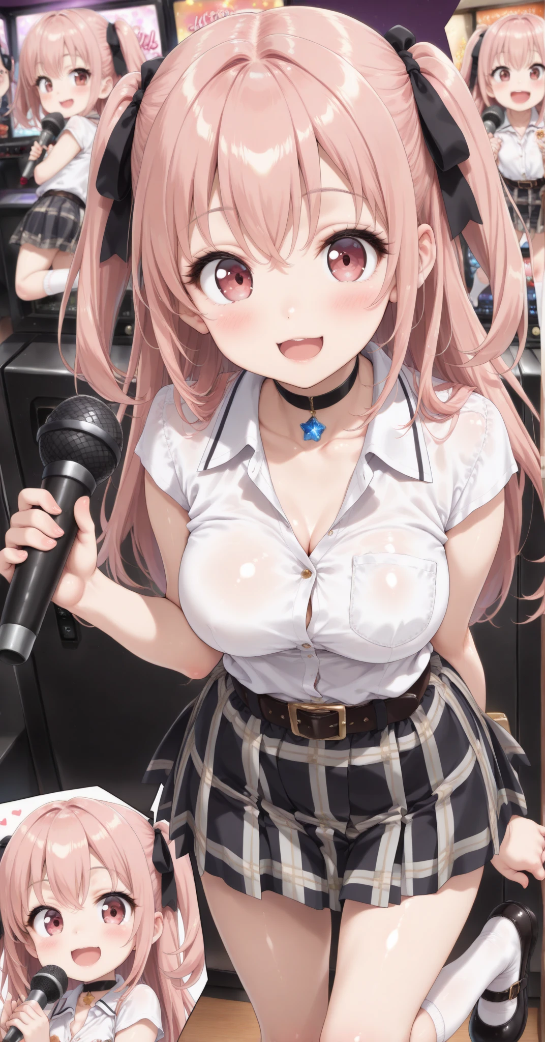 score_9, score_8_up, score_7_up, rating_explicit, masterpiece, best quality,high quality,highres,very aesthetic, absurdres, high detailed,optimal lightning,4k,8k wallpaper, source_anime, uncensored,official art, official style, megami magazine,, BREAK,kokoa, two side up, bangs, nude,unamused,embarrassed,looking away,breasts,handjob,faceless male,penis, television,((motion lines)),depth of field, rating_questionable,microphone, singing,stage,