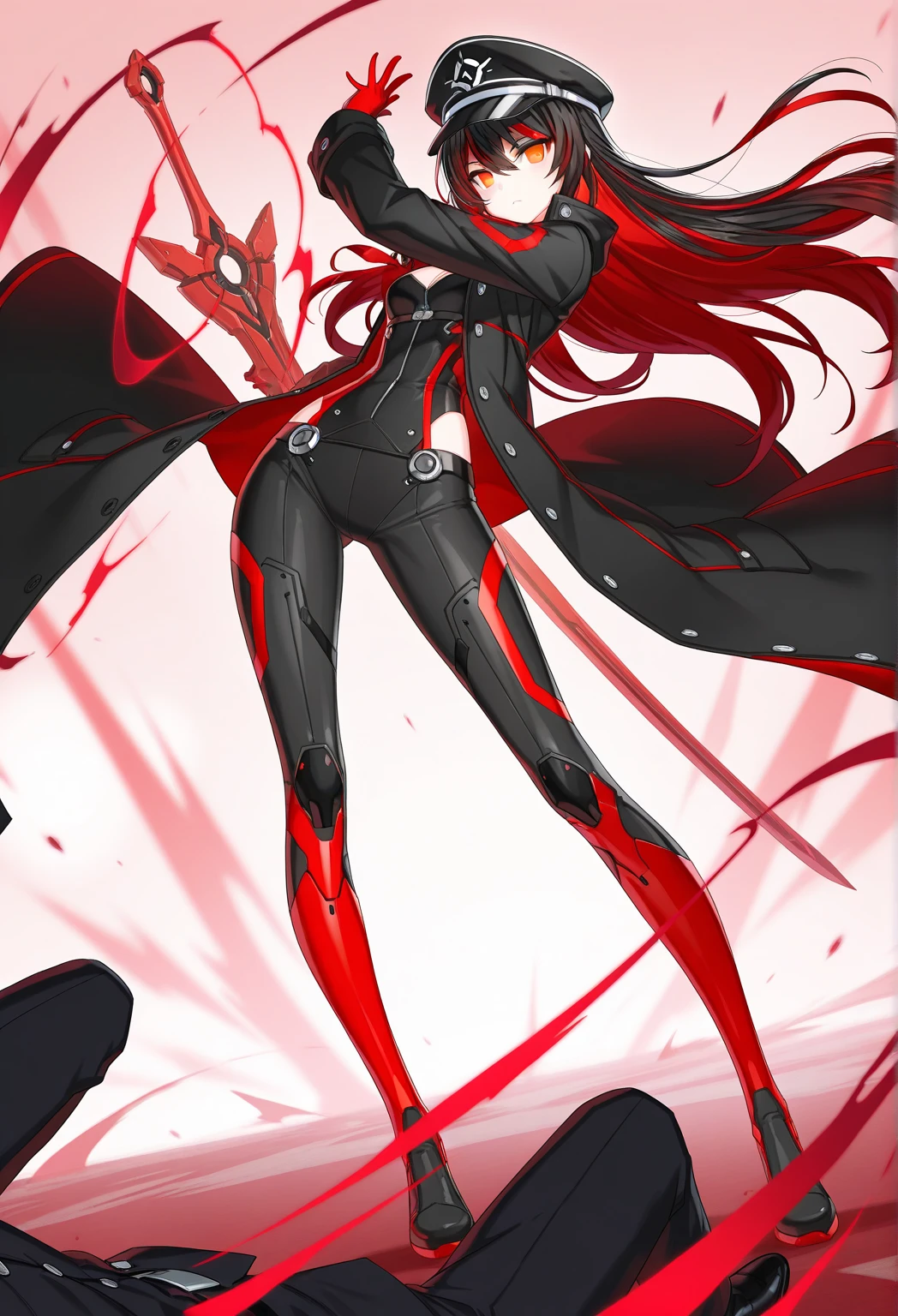 anime figure,Three View,Full body lesbian,White hair,red eyes,beast ear,street frontage,back,Lateral face,