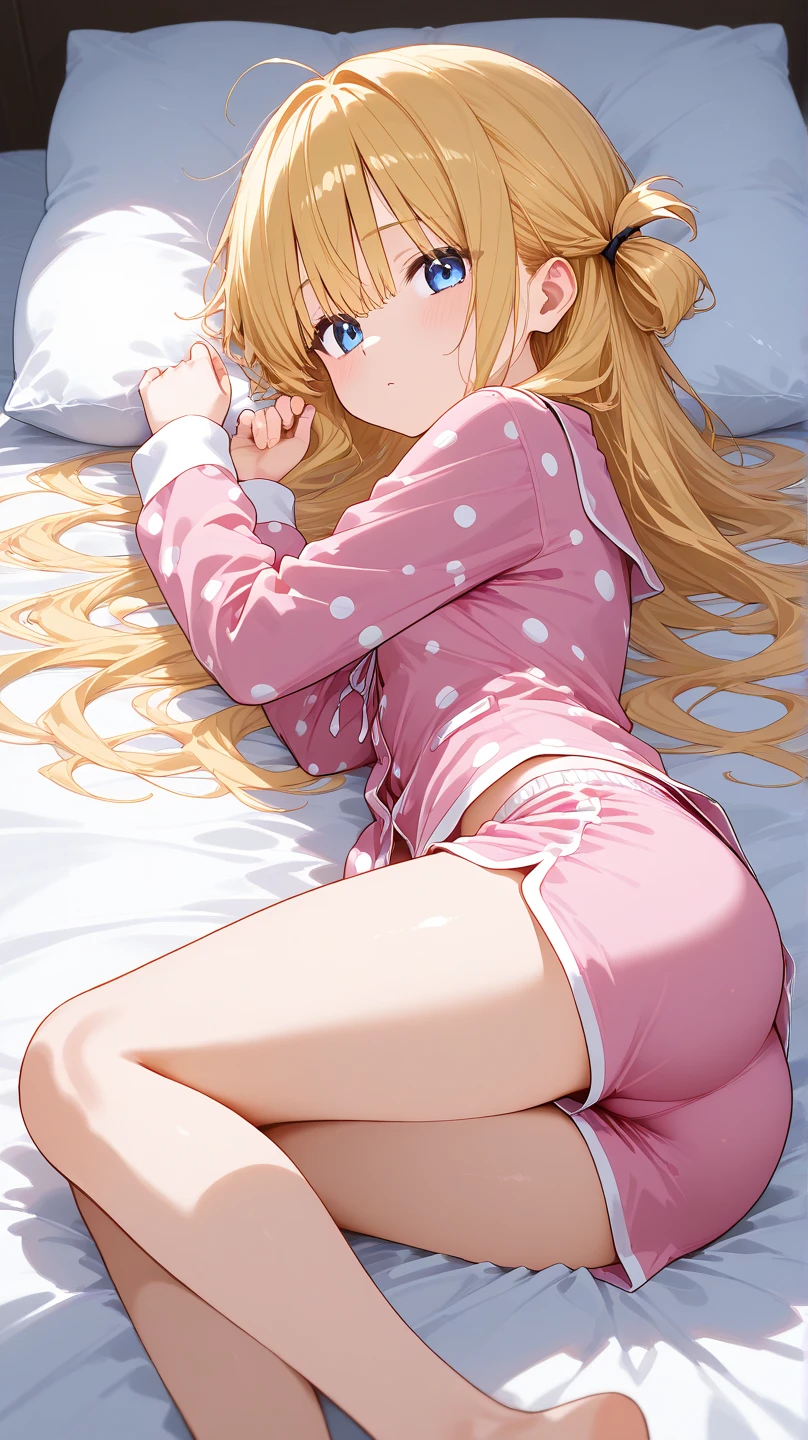 You can make an anime character with blonde hair and eyelashes and Hello Kitty pajamas.