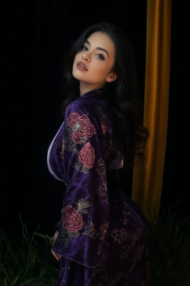 there is a (short) beautiful mature Moroccan ((lolita lawyer)) with long wavy vermilion hair sitting on expensive office chair, (panting erotic expression while hand on vulva) in a study room, (mess of herbal joints and teapot beside her on desk), (wearing embroidered luxurious silk lawyer's suit, (very small flat breasts) and dainty navel piercing), (wearing ruby jewel necklace), (wearing lace gloves), (copious incense burning in background), (overgrown potted cannabis sativa plants), (plump legs spread exposing visible hairy pubes), (detailed perfect aroused vulva), (llama grazing outside of window)