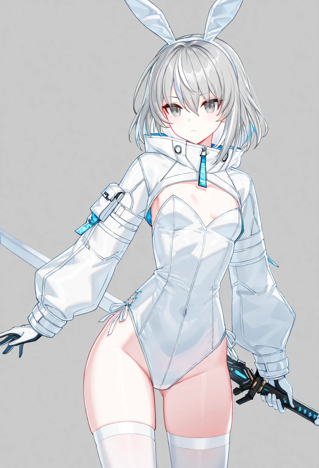 Leakage out of the collarbone,Neck leakage,stand posture,standing straight,a sailor suit,Pose for a photo,white backgrounid,Bigboobs