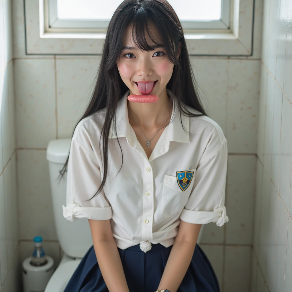 high school girl skirt
Stick your tongue out Look up Sit down and stick out your tongue In the toilet spilling milk