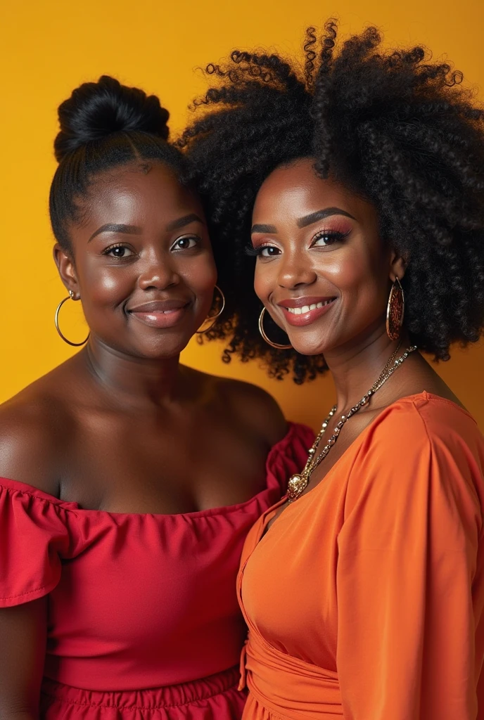Mystelle Mcdowell  (A very beautiful African girl), with (very afro-textured hair), and (very ebony skin)