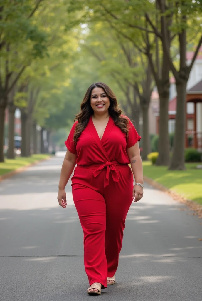 RAW PHOTO, her name is Alejandra, high quality, 1 old woman, ((58-year-old plus sized body latina woman)), (((58 years old))), ((plus sized)), (((chubby body))), ((wrinkled body)), (((old body))), ((long hair)), wearing stylish fashionable smart casual wear different colored, POSE: dynamic pose, BREAK, BACKGROUND: outdoor: city scape, film grain