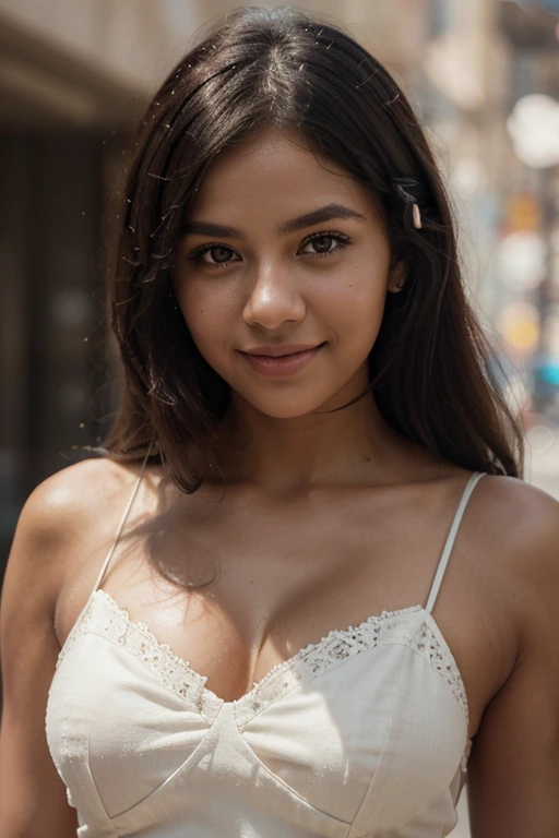 dominican light skin girl with green eyes and light brown hair