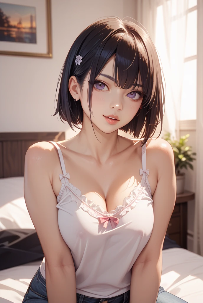 Sexy Japanese schoolgirl in a camisole,Highest quality,Realistic,masterpiece,detailed,High resolution,cute , chest, 1 girl, penis, testis, futanari, futanari Masturbation, alone, Nipples, erection, Masturbation, No correction, , big chest, blush, , grabbing own chest, Pull up clothes, pulling up shirt, Poster (object), short hair, belly button, Sweat, Sitting, jewelry, Earrings, indoor, Bottomless, Tank top, Mole, Orange Hair, underwear, panties, lips apart, Very good, clavicle, Glowing Skin, lips, Open your mouth, shirt, Green Eyes, ,Palm tree,Clouds in the distance,beach,Splash,Sweat,coastal,whole body,profile,Pink hair accessories,Waistline,side,feet,Thin legs