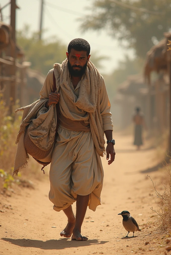 Man lifting sacs and heavy loads set in 1850s subcontinent

