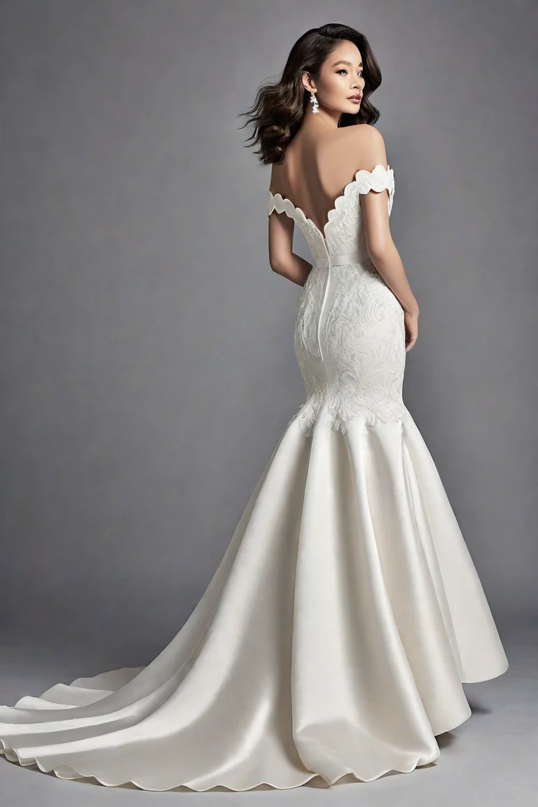 a blue prom dress with padding (corset style with lace), shine all over the dress, skirt with movement, shoulder strap (not very thin), fissure, marking the waist