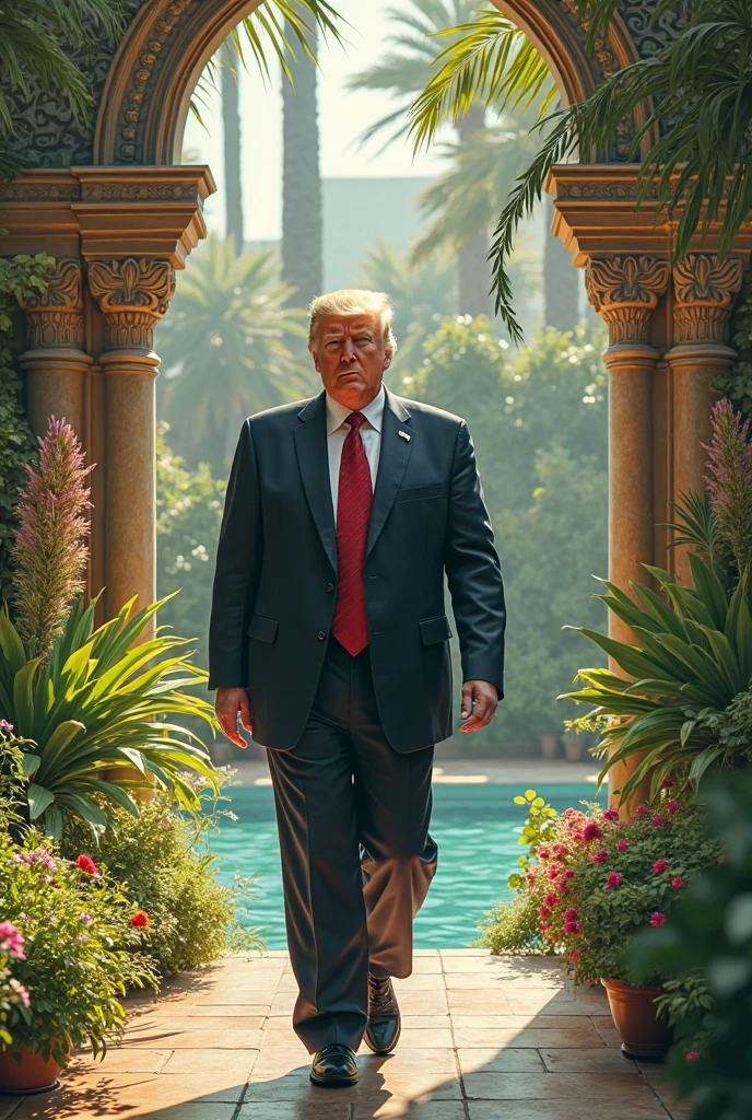 Donald Trump with ghibli style animation