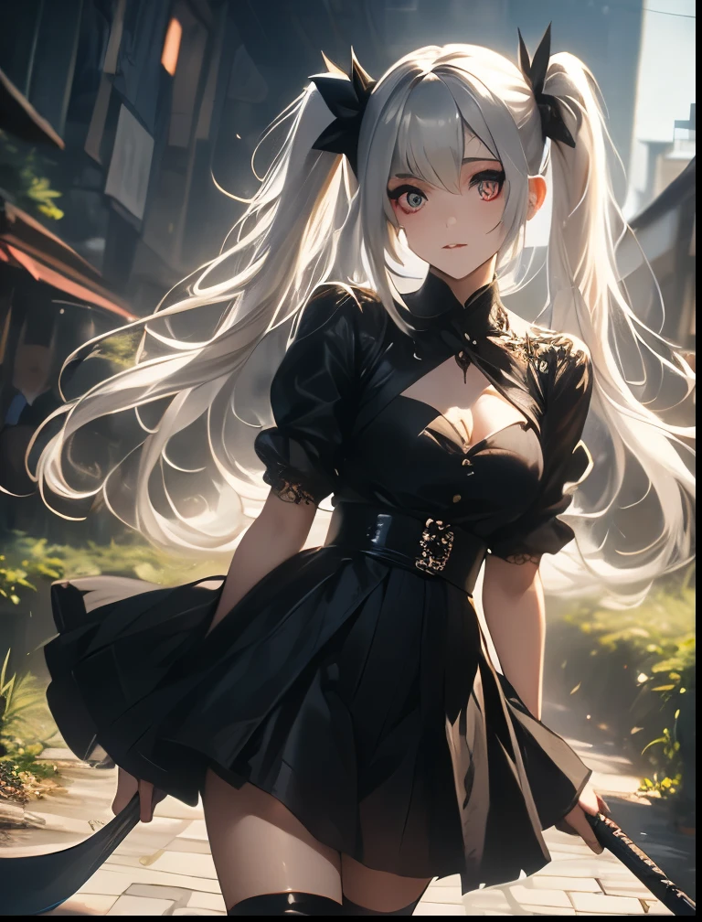 obra de arte, melhor qualidade, HuTaoV4, 1 garota, Sozinho, corar, twintails, Cabelo longo, cabelo entre os olhos, ((roupas de rua)), cidade, ao ar livre, noite, Movie poster, 8K extremamente detalhado, suave, high resolution, ultra qualidade, cinematic lighting, Ambient Occlusion, High definition, 2k, 4K, 8k, 16K, anime extremamente detalhado, rostos detalhados, perfect composition, plano amplo, Atmospheric lighting, muito sexy, saia elevadora, random lumbar angle, sem censura, NSFW, sem censura