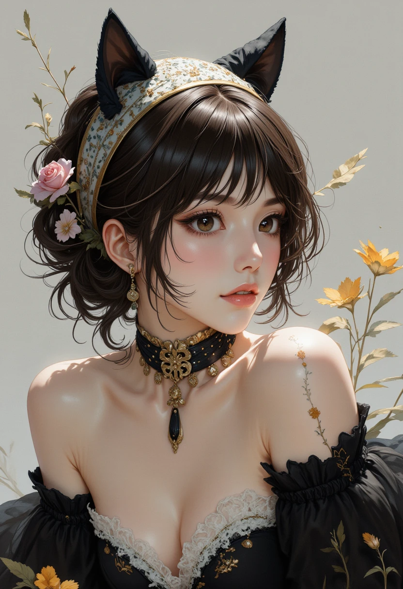 offcial art,统一 8k 壁纸,ultra - detailed,Beauty and aesthetics,tmasterpiece,best qualtiy,(zentangle,datura,Tangles,entangled),(s fractal art:1.3),1girl,The is very detailed,dynamic angle,cowboyshot,The most beautiful form of chaos,Elegant,Fauvist design,vivd colour,romanticism lain,James Jean,Robbie Devi Antono,ross tran,Francis Bacon,Michal Mraz,adrian ghenie,petra cortright,Gerhard Richter,Takato Yamamoto,Ashley Wood,Atmospheric,A note of ecstasy,streaming musical notes visible((best qualtiy, 8k, tmasterpiece:1.3)), sharp:1.2, perfect figure beautiful woman:1.4, Slim abs:1.2, ((Cut hair in layers, huge tit:1.2)), (Slim button-down long shirt:1.1),(Sateen,the street:1.2),Get wet:1.1,Highly detailed facial and skin texture,A detailed eye,二重まぶた