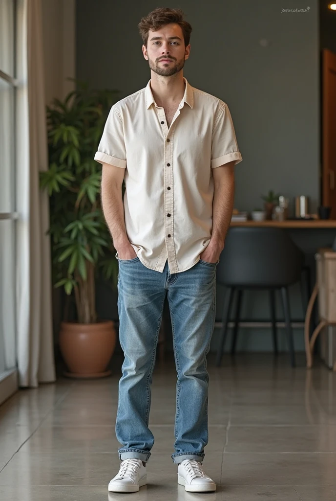 (best quality,4k,8k,highres,masterpiece:1.2),ultra-detailed,(realistic,photorealistic,photo-realistic:1.37),a man, pantyhose, casual outfit.