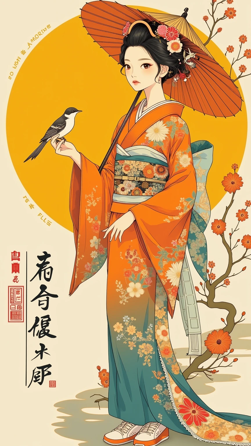 Song dynasty murals，Rice paper painting，Cyan light beige，Chinese eaves，Crane，white crane，White Space，Minimalist style，Fine brushwork，Extremely fine details，Exquisite style，New Chinese，landscape，Symmetrical composition