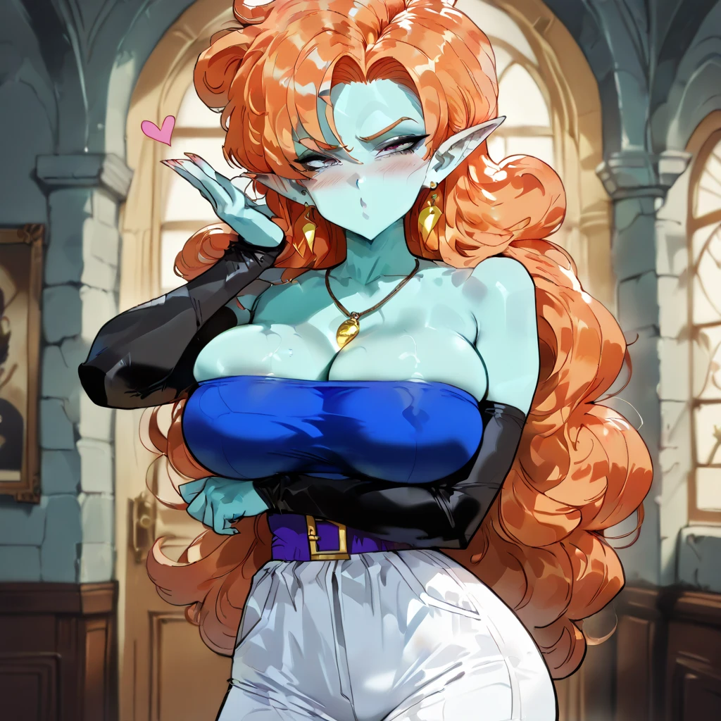 (masterpiece:1.1, Best Quality:1.1, 32K HDR, High resolution), 1girl in, Solo, (Super realistic portrait of Zangya, dragonball z, Orange hair, light green skin, earrings, a necklace), long boots, gigantic cleavage, Colossal tits, Huge boobs, huge-breasted, (Evil smile:1.25, laying down on the bed, Inside an abandoned hut:1.1, farms, In China, Perfect slim body), hyperdetailed face, Detailed eyes, Realistic skin texture, Detailed explanation of the skin, (squat down, Show me her shaved armpits, Exposed shaved armpits, Hands up),