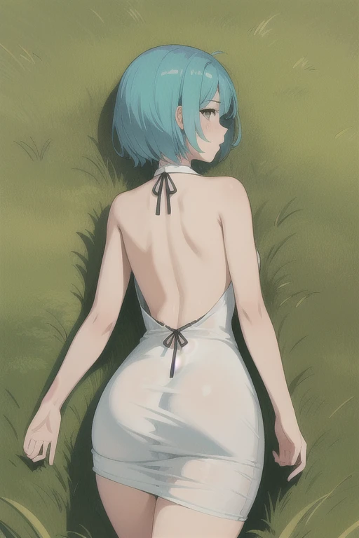 2k,Flat breasts,short hair,Back