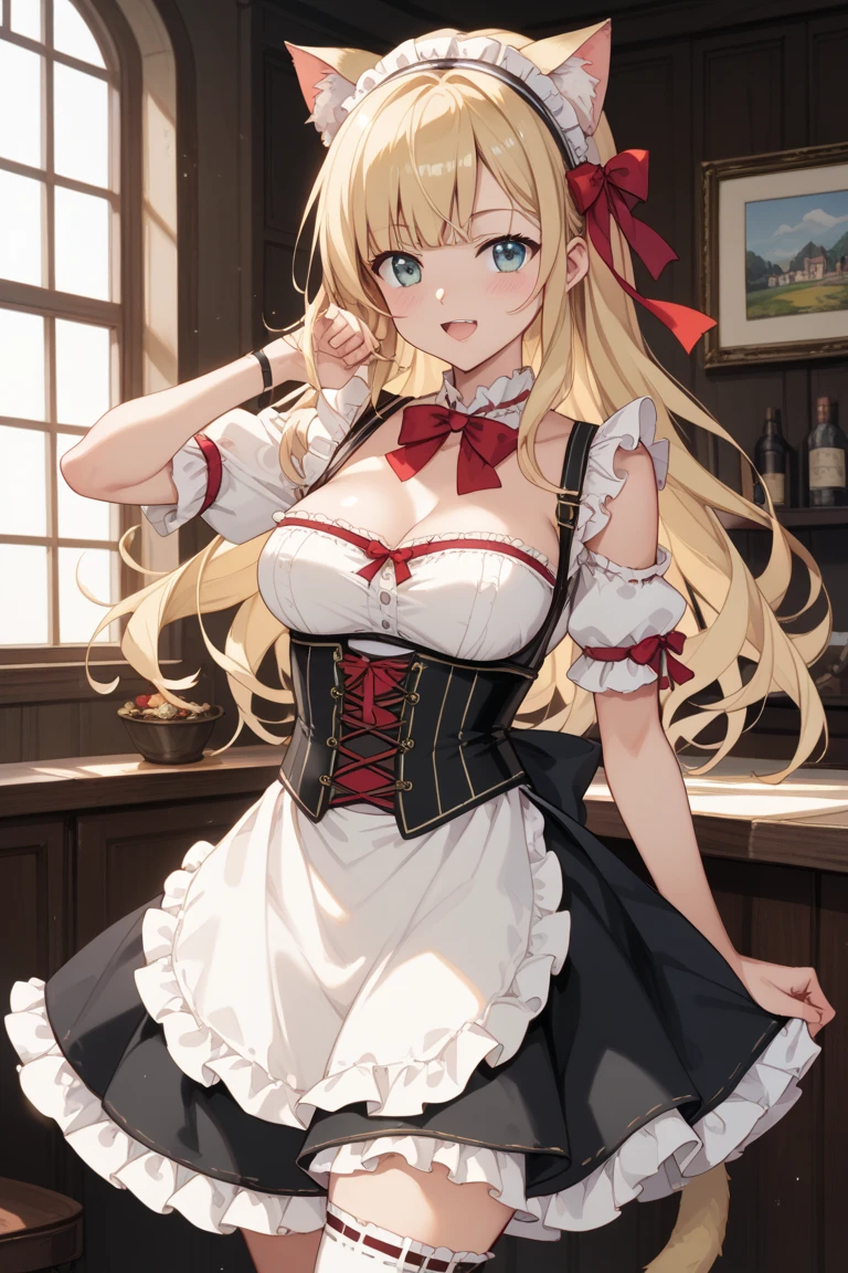 最high quality、best image quality、masterpiece、girl((18-year-old、 By becoming、vest bust、medium bust,wide open breast tea、red glowing eyes, blonde、messy hair、long hair、thin,highest valley、Show the whole body、white dress、open chest、White wristband、red shoes、sexy、smile、Leaning forward、rose hair ornament、Holding a handgun、Whole body return blood)),high quality、beautiful art、background((In the office at night))、Flight、debris flies、Depth of written boundary、movie、visual art、perfect art、8K,genuine、