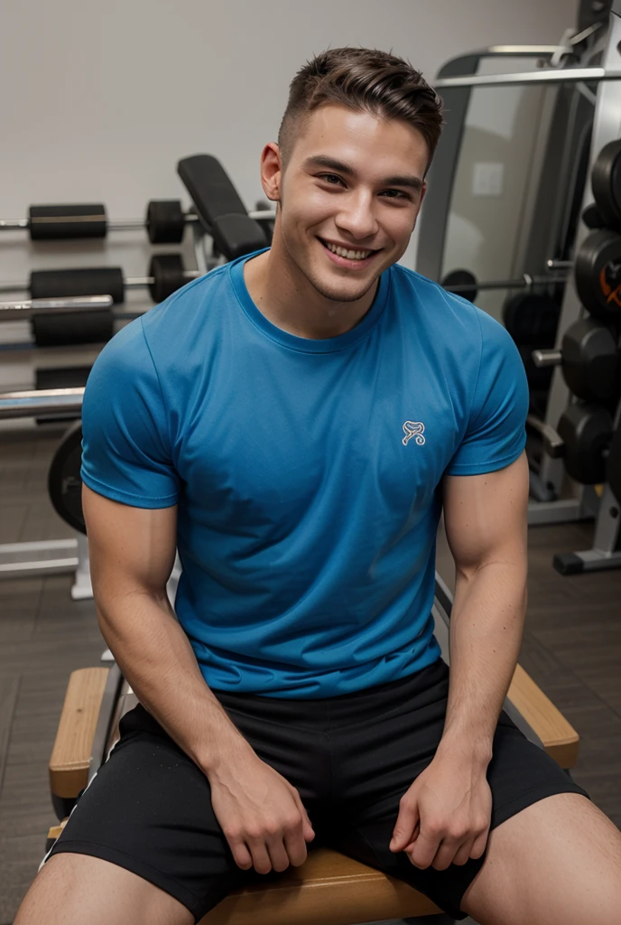 twunk, solo male, topless male, smile, sweatpants,