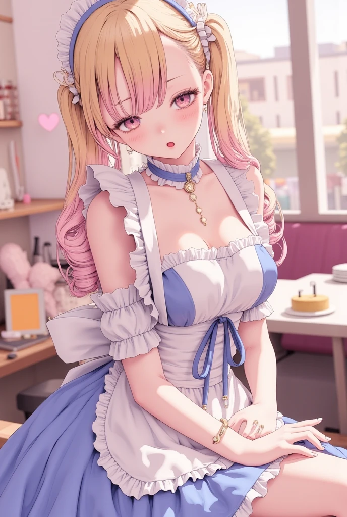 1girl in、looking at the viewers、
The upper part of the body、Beautiful blue eyes、Twin tails pink hair color、Moles under the eyes、Plump and glossy lips、Heart-shaped choker、。.3D、realisitic、
large full breasts、excessively frilled princess dress、draped clothes、jewely、ornament detached、florals、Lace trim、
masterpiece、top-quality、8K、detailed skin textures、Detailed Cloth Texture、beautifull detailed face、intricate-detail、ultra-detailliert、
Rim lighting、Side lighting、ciinematic light、超A high resolution、8K UHD、film grains、Best Shadow、delicated、