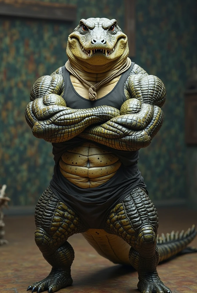Montgomery gator, male, Alone, muscular, muscle: 3, Pectoral muscle: 2, big pecs, ABS, claws, correct anatomy, Front view, private room background, Pretty huge,veiny cock,big cock, green cock, smiling at the viewer, (photorealistic, realistic shadows, depth of field, Wide dynamic field, Dark shadows, HdR, low light: 1.2, very low angle, front shot), (by null ghost, by Chunie, by Darkgem), smiling at the viewer, cola, swimsuit, hands behind head,green penis, with microphone, sexy,big sweaty pecs, with her nipples