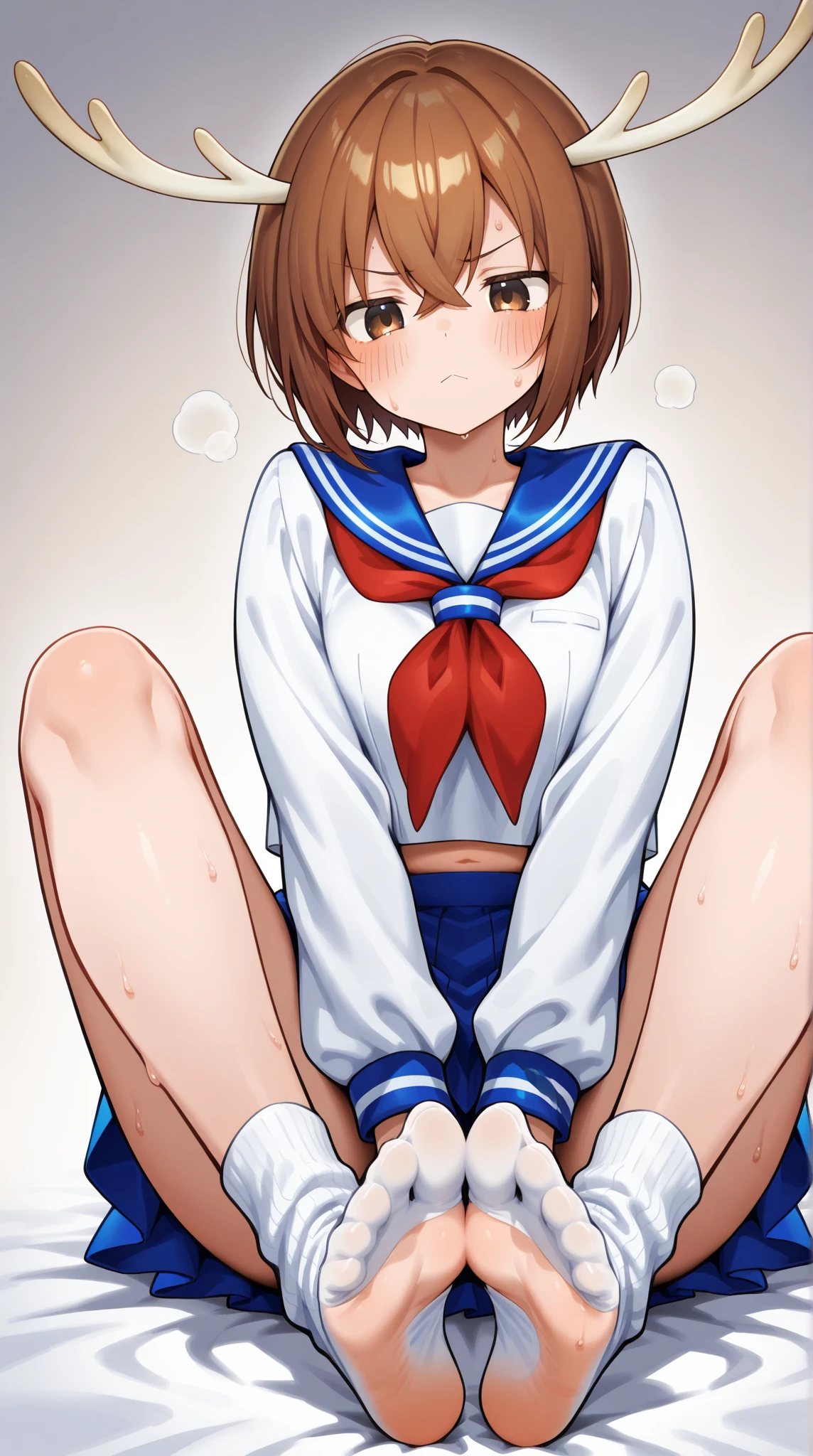 a girl sitting on the sofa,sleveeless ,The feet were covered with dirt,Dirt - Skin, dirt stains sweaty cheese fugi, foot toes bondage rope, footjob boy penis cum,boy bondage tied rope , Detailed feet POV, cartoons,comics