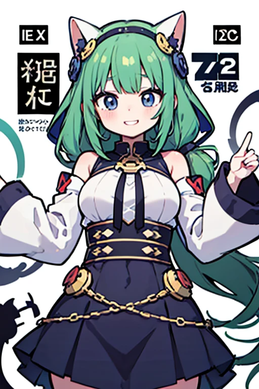 Splatoon Girl 、3D，real anime、Top-down angle、((super big breasts))、in_box、Sturdy box、Many flowers in a box with a girl、Green tentacle hair、((cleavage、Pose that emphasizes the chest、Sexy dynamic pose))、sexy face、big and cute eyes、beautiful eyes、cheek、Lipstick、sign around neck、