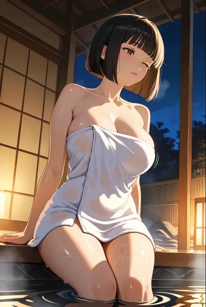 best,Top image quality,Top resolution,1girl in, cute little ,silber hair,blue eyes,animesque,de pele branca,Short bob hair,very large breast,Crying face,Tears are coming out,A slender,showing nipple,Show ,Red cheeks,Showing the crotch,Highlights in the eyes, Visible,perspiring,Midnight,a baby face,Bare legged,cowboy  shot,(barechested:1.3),papillae stand,Show ,Colossal tits,protruding papillae,The yukata is wet and see-through.,Ditch the colorful Japan yukata.,No underwear,fullnude,Show the pubic area,A large amount of white liquid from the pubic area,Breast milk out of the,a large amount of breast milk is coming out of the nipple,Breast milk is splattered from the,legs are thin,The face is looking straight ahead,The face is front,Showing the navel,Two legs,Two arms,wide open legs,Showing the side,incontinence,Emphasis on the armpits,Emphasis on papillae,Emphasis on the crotch,Spreading the crotch,barechested,Opening legs,Emphasis on,No hair in the crotch,Emphasize that breast milk is coming out,Highlights the fluid from the pubic area,Enlarged crotch,a large amount of white liquid on the face,Omorashi,Soaking in hot water,In the open-air bath of the inn,Kimono,is standing,Yukata open in a standing position,No band,Mrs. Maiko,