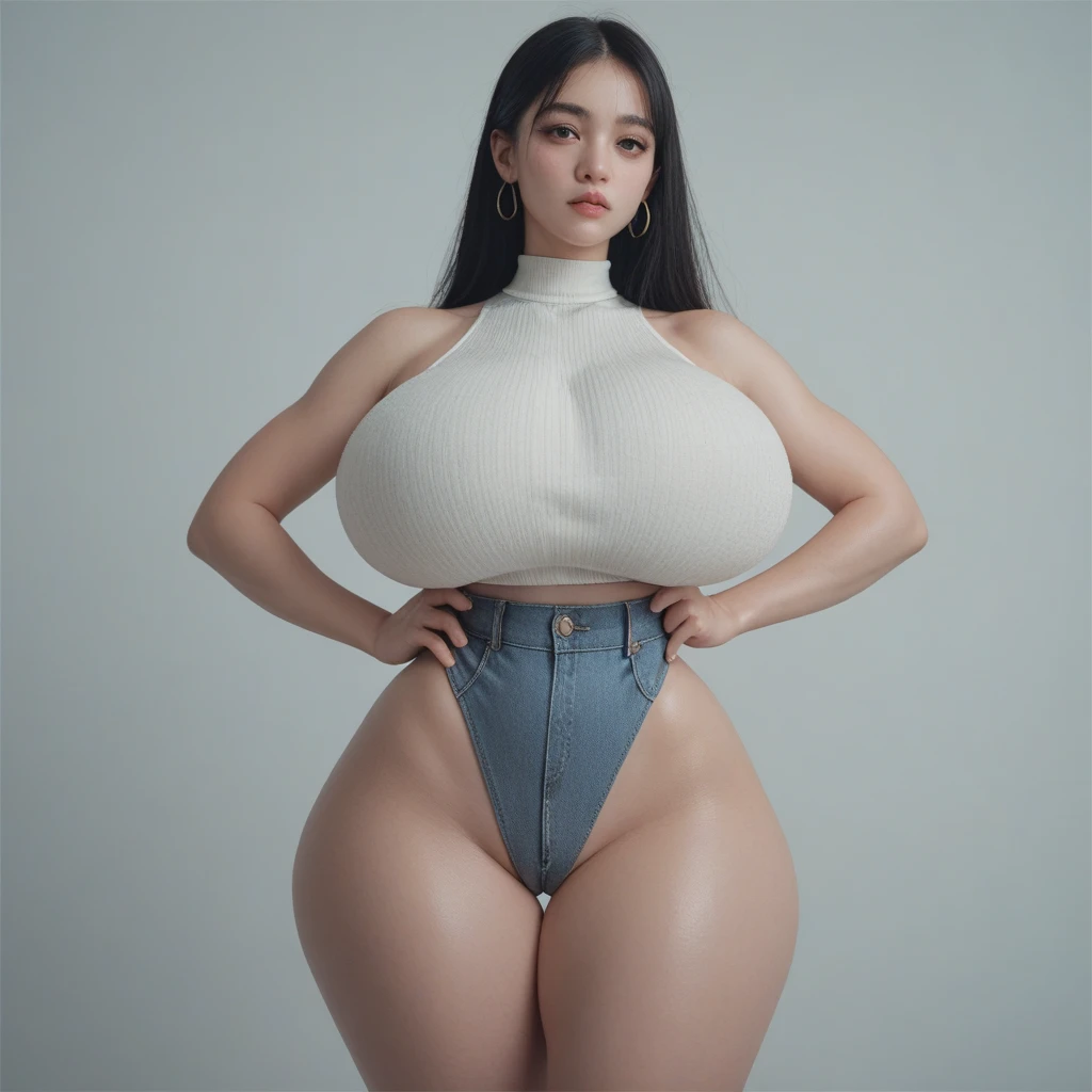 Best Quality, No Shadow Lighting, Deep Focus, Best Quality, Girl with Huge and Heavily Sagging Breasts, Severely Sagging Breasts * Room Wearing a Bandeau, Standing Barefoot, Detailed Hands, Detailed Feet, Big Astocks, Masterpiece, Best Quality, Ultra Detailed, Fine Detailed Eyes and Detailed Face, Neat Low Bun Black Short Hair, Buttocks, Heavily Sagging Big Breasts, Seductive, Full Body, (Mature Women, Milf: 1.1), Big Ass, Milf, (Front View Photo: 2.5), (Side View Photo: 2.5), (Rear View Photo: 2.5), Standard 3-View Works,
