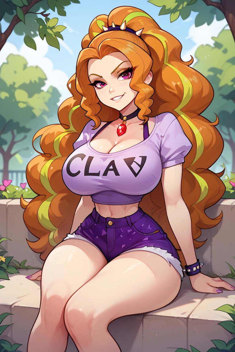 score_9, score_8_up, score_7_up, score_6_up, BREAK professor Sada, source_anime,seductive smirk, wearing jeans and bra, NSFW, big breasts, wide hips, big ass, sweating, blushing, in a living room, front shot, holding whip, short hair, looking at viewer