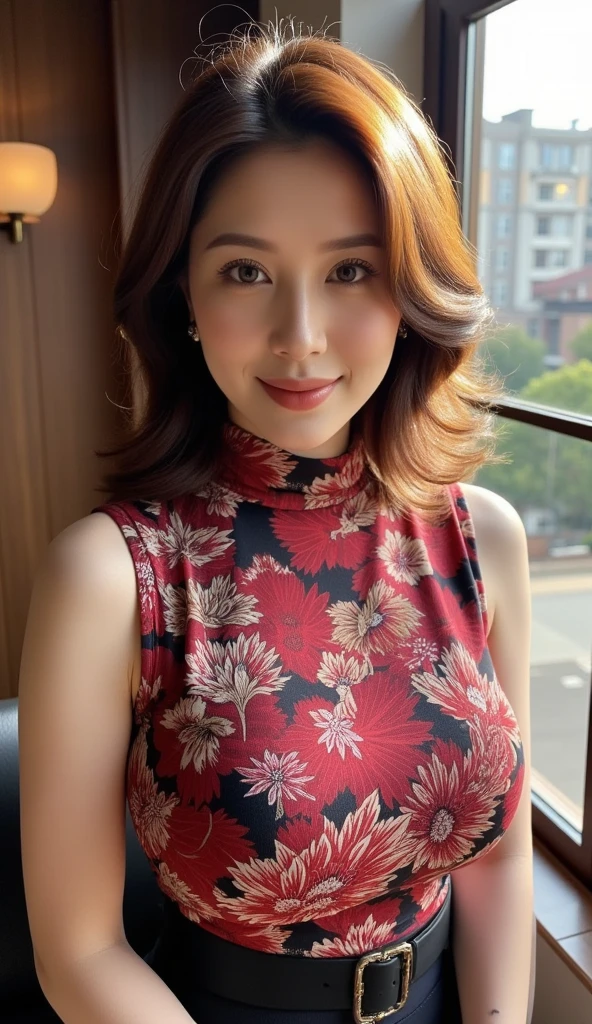 (Random single color background: 1.5), Realistic lighting, light brown hair, smile, light smile, seductive smile, Verism, first-person view, pov, Surrealism, 8k, UHD, best quality, highres, award winning, high quality, high details, super detail, textured skin, anatomically correct, masterpiece, ccurate, retina, 1girl, solo, full body, (Crossed leg), (sit in a chair), (Sexy look), V-neck Off shoulder, V-neck knit dress, Tight dress, Princess dress, mini-knit dress, Knee length, knit dress, party dress, long sleeve, Lady, sexy, Knee length casual dress, Elegant, office lady, Second meeting, wedding style, Korean Fashion, Kpop star, Kpop fashion, Kpop idol
