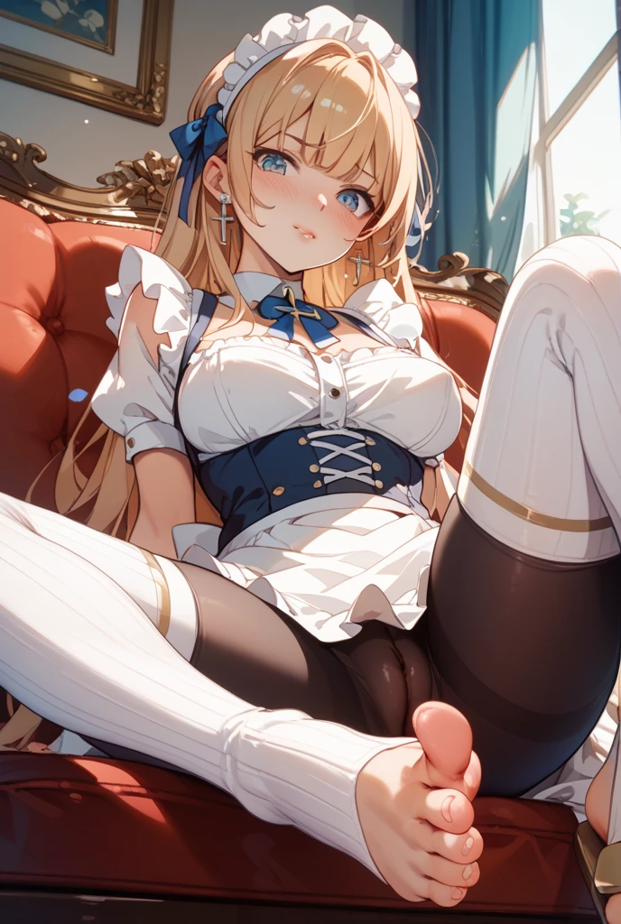 score_9, score_8_superior, score_7_superior, score_6_superior, score_5_superior, score_4_superior, sauce_anime, indoor,
(masterpiece, Highest quality), fc detailed portrait, alone, One girl, klaudiaryza1base, Long Hair, Braiding, hair band, Hair Ribbon,
Claudia Def Shirt, Claudia Def Skirt, White capelet, Detachable collar, button, choker, Bare shoulders, Elbow hand pockets, thigh band pantyhose, Brown pantyhose, Black leather shoes、Heeled Boots、
View your viewers, blush, excited, Open your mouth, Embarrassing、Climax、ahegao、
((Full body portrait、Sitting、Spread legs、Spread your legs、lotus position、Indian Style、Skirt Lift、((Panties through pantyhose))、Showing off her panties、Shirt lift、(((Bra lift)))、taking_off_shirt))