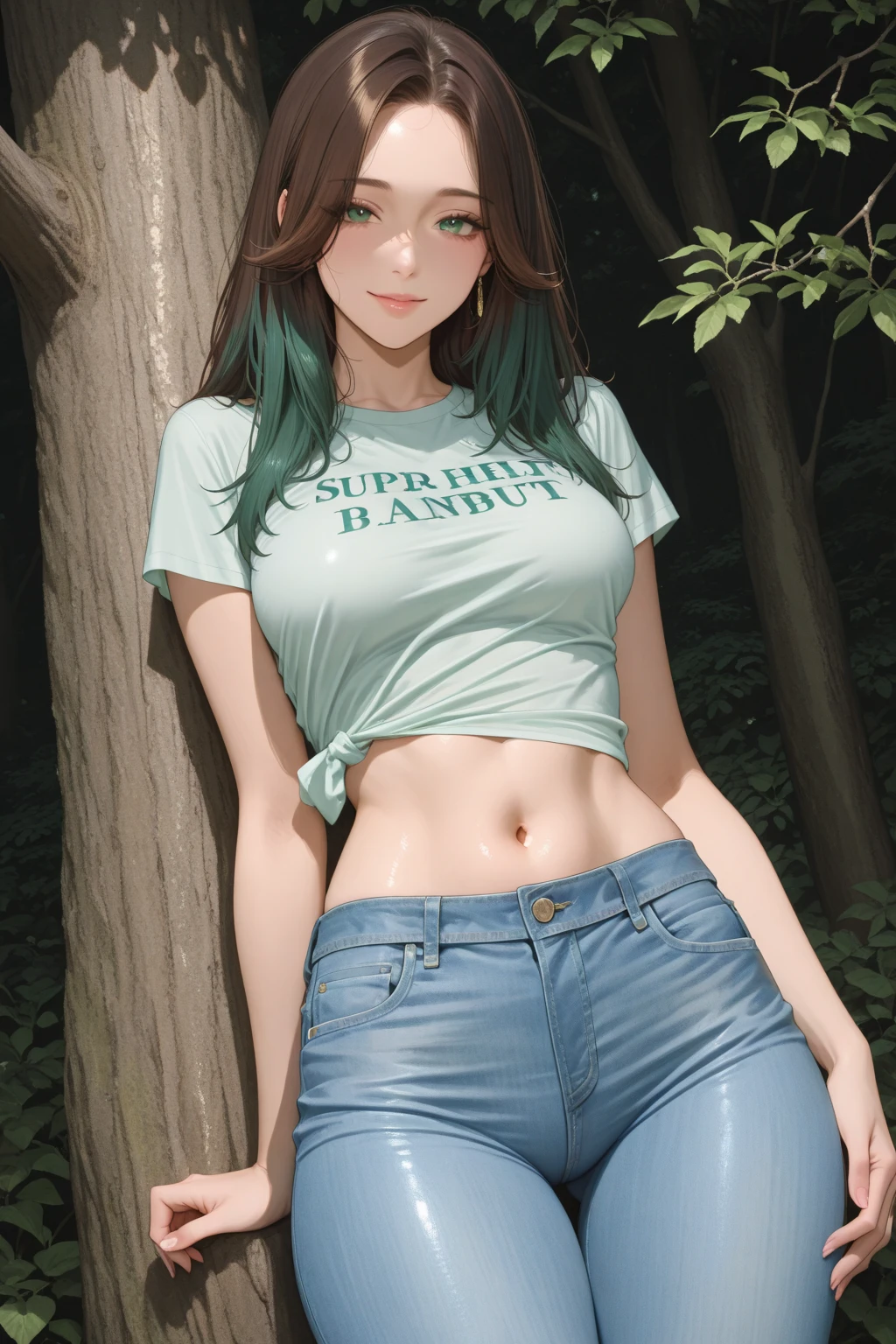(masterpiece:1.5),(best quality:1.5),(high resolution:1.5),(8k:1,5),(perfect face:1.5)(cowboy shot:1.5),(beautiful detailed eyes:1.6), extremely detailed face, perfect lighting, extremely detailed CG, (perfect hands, perfect anatomy),,(perfect body:1.5),(perfect hands:1.5),(perfect fingers:1.5),(full body:1.3),,(1woman:1.5),(realistic:1.3),pale skin,(fighter:1.5),,seraphim, seraphim, long black ponytail hair, (green eyes:1.3),(large breast:1.3),(slarge ass:1.3), (white t-shirt:1.3), (shorts denim:1.3), looking at viewer,