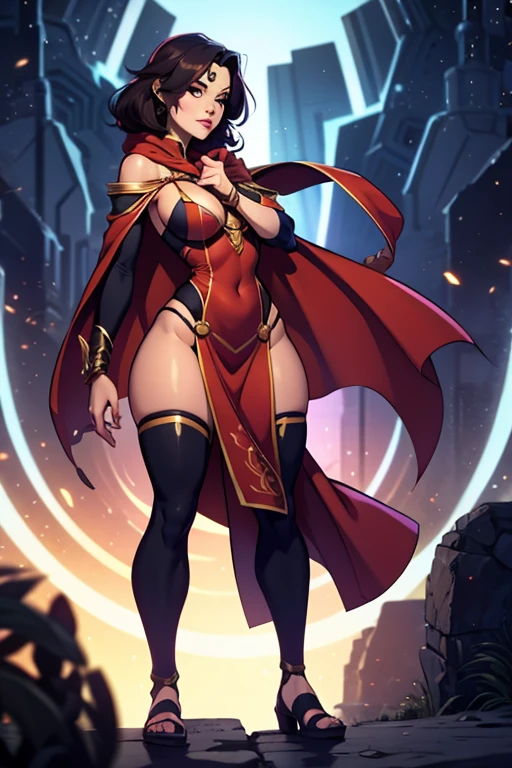 uploaded on e621, (by Wildering, by Koul, by fluff-kevlar, by aycee), solo, female wolf, wolf ears, neck tuft, hip tuft, leg tuft, wolf tail, ((black sclera, green eyes)), (wizard robe, wizard hat), ((full-body portrait)), (masterpiece), (best quality), (anthro furry:1.3, snout:1.2, anthro:1.3, furry:1.2, solo female:1.2), (thick figure, curvy figure), (wide hips), (extremely thick thighs), (medium breasts, perky breasts), (sexy pose, suggestive pose), (((black spirals on body, red fur))) BREAK (((digitigrade feet, wild long red hair))), (beach at night background), depth of field, ambient light on the body, (intricate:0.7), (high detail:1.3), (unreal engine:1.3), (sharp focus:1.15), (masterpiece, best quality, 4k, 2k, shaded, absurd res), ((holding a long staff with a glowing gem at the tip)), purple lightning storm, enraged expression,