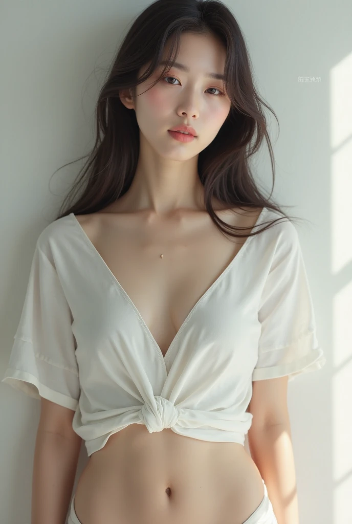 create a beautiful Korean langeri model in magnificent poses
