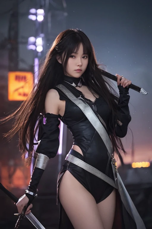 Pixiv Works,英俊of女人,Oval face,big eyes,Long eyelashes,With bangs,Cool,domineering,精美of(Live-action realism style),Ultimate Face,逼真of光影,星星般of眼睛,她披着长长of黑发,hangs to waist,(Flying hair),(Black starry sky background),Upper body background,Breast,Swan neck,Looking Back,beauty,Very high quality,Level Graphics,High quality CG,8K resolution,Mecha,Jump,(Super Detail),Red Cape,Dark planet background,space,of,戏剧性of场面