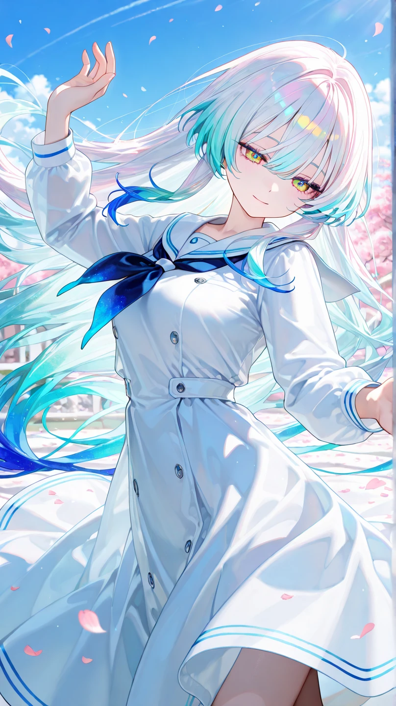 index, index, (green eyes:1.5), silver hair, long hair, (flat chest:1.2),happy smile, smile, open your mouth,White Long Hoodie,hood up,shorts,white pantyhose,Mini Boots,He has a soft serve ice cream in his right hand.,ソフトクリームを食べ歩きしているsilver hairの少女,cherry blossoms are blooming,Cherry blossoms are scattered,桜並木道
break looking at viewer, Upper body, whole body,
break indoors, church,
break (masterpiece:1.2), highest quality, High resolution, unity 8k wallpaper, (figure:0.8), (detailed and beautiful eyes:1.6), highly detailed face, perfect lighting, Very detailed CG, (perfect hands, perfect anatomy),